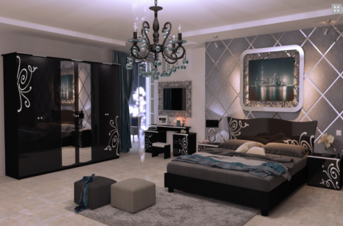 Спальня 6дв Богема МіроМарк BG-106-BL Глянець Чорний