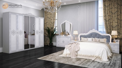 ​Комплект Луїза 6дв МіроМарк глянець білий