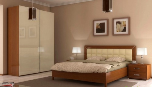 Спальня 2,0м Bella МіроМарк BL-109-VN Глянець Ваніль/Вишня Бюзум