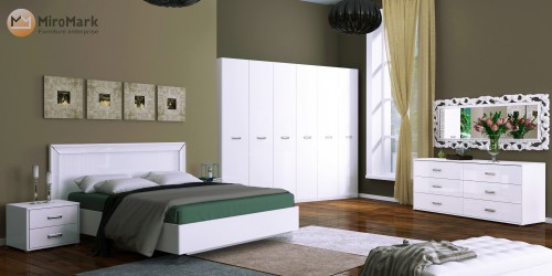 Спальня 6дв Bella МіроМарк BL-106-WB Глянець білий