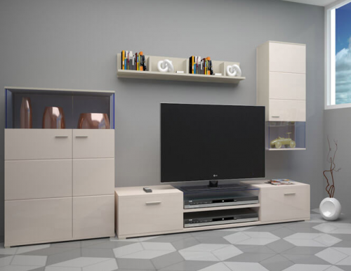 Комплект в вітальню Boston 3 Blonski білий/білий глянець