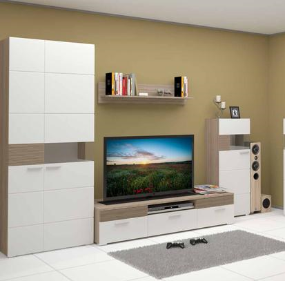 Комплект в вітальню Сomforti 3 Blonski дуб Сонома трюфель/білий глянець