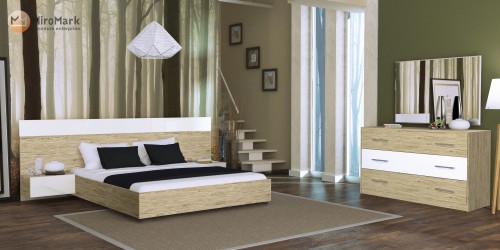 ​Комплект Соната 4дв МіроМарк Глянець білий / Дуб Сан Марино