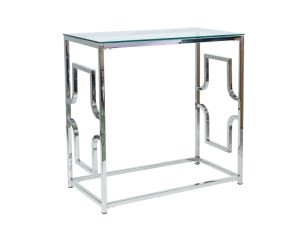 Журнальний столик Signal Versace С 80X40 прозорий сріблястий