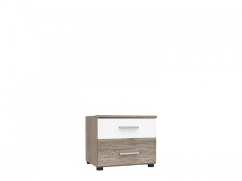 Приліжкова тумба Martina  KOM2S Сан-Ремо дуб / білий