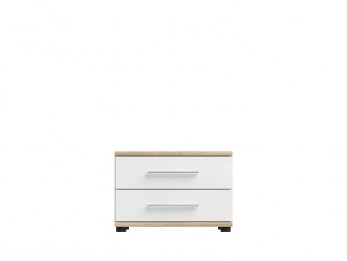 Приліжкова тумба Belinda KOM2S  BRW дуб сонома / білий