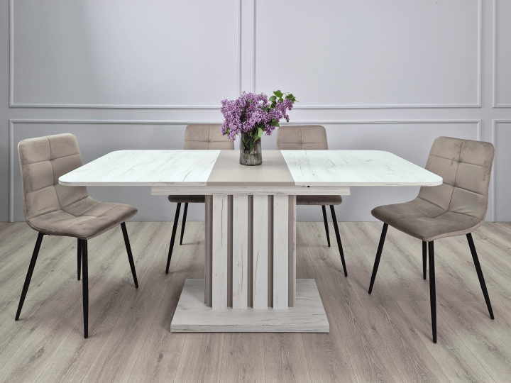 LAMAR D/G стол дуб крафт белый/глиняный серый