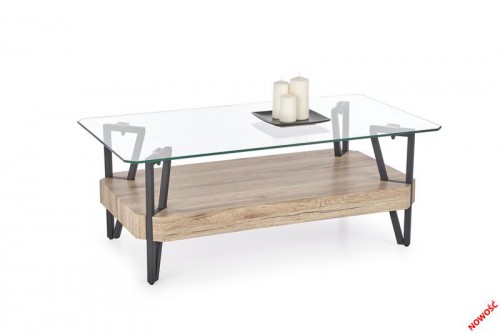 Журнальний столик Halmar Abrilla Дуб Сан-Ремо Чорний