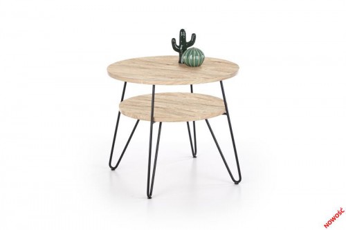 Журнальний столик HALMAR EZRA 2 Дуб Сан-Ремо Чорний