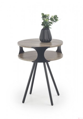 Журнальний столик HALMAR KIRBY Темний дуб Сонома Чорний