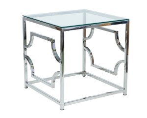 Журнальний столик Signal Versace В 55X55  прозорий сріблястий