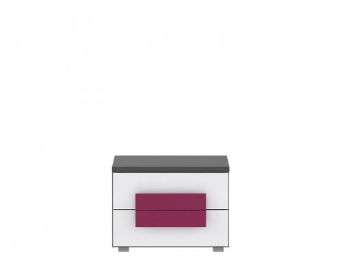 Тумба прикроватная LBLK02-P83 LIBELLE FORTE серый матовый/белый/фиолетовый
