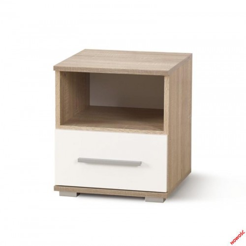 Тумбочка Halmar Lima SN-1 Дуб Сонома Білий
