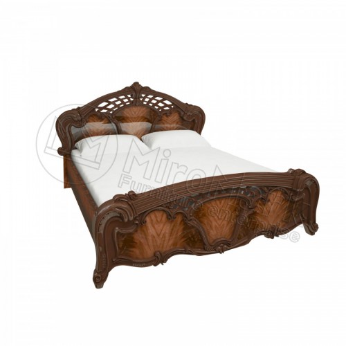 КРОВАТЬ Олимпия 1,6х2,0 с каркасом МироМарк Перо Орех
