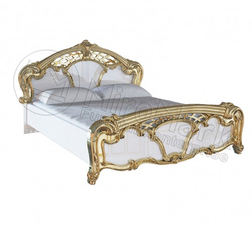 ЛІЖКО Єва 1,6х2,0 з каркасом МіроМарк білий/золото