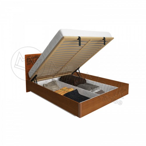 КРОВАТЬ Флора 1,6х2,0 Подъемное с каркасом МироМарк Вишня Бюзум