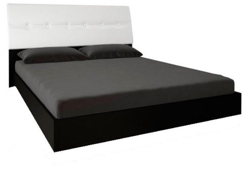 ​ЛІЖКО Віола 1,8х2,0 М'яка Спинка нова конструкція, без каркаса МіроМарк Глянець Білий/Чорний