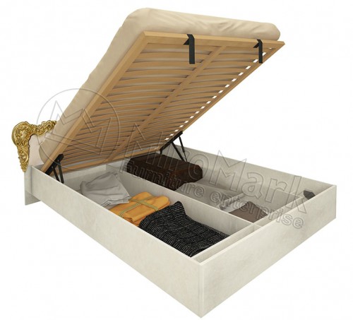 ​КРОВАТЬ Дженнифер 1,8х2,0 Подъемное Мягкая спинка с каркасом МироМарк Радика Бежевый