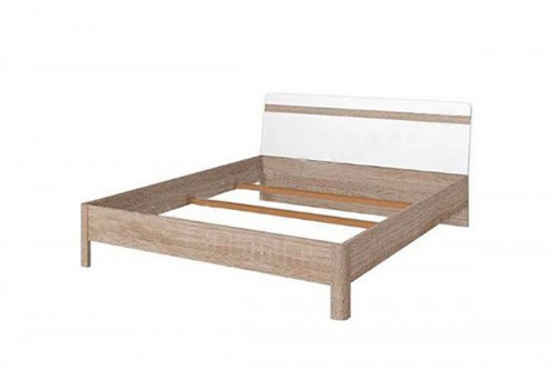 Кровать LOZ160 (каркас) Ліберті БРВ  дуб Сонома / белый глянець