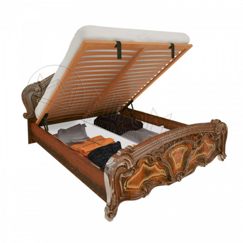 ЛІЖКО Реджина 1,8х2,0 Підйомне з каркасом МіроМарк Перо Горіх