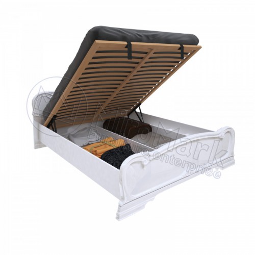 ЛІЖКО Футура 1,6х2,0 підйомне з каркасом  МіроМарк білий глянець