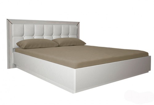 Ліжко 1,6х2,0 М'яка спинка Bella МіроМарк BL-47-WB Глянець білий