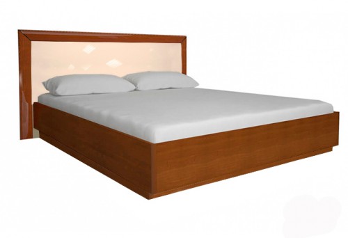 Ліжко 1,6х2,0 підйомне з каркасом Bella МіроМарк BL-46-VN Глянець Ваніль/Вишня Бюзум