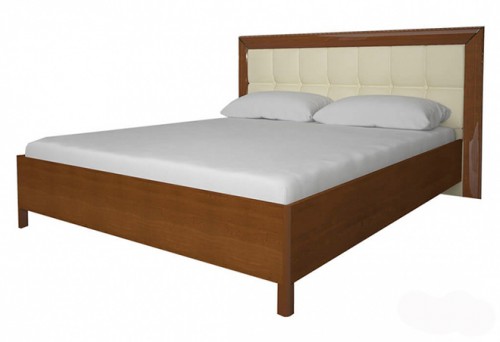 Кровать 1,8х2,0 Мягкая спинка без каркаса Bella МироМарк BL-39-VN Глянец Ваниль/Вишня Бюзум