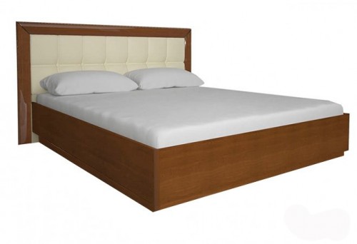 Кровать 1,8х2,0 Мягкая спинка подъемное с каркасом Bella МироМарк BL-49-VN Глянец Ваниль/Вишня Бюзум