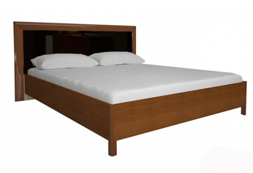 Ліжко 1,6х2,0 без каркаса Bella МіроМарк BL-36-BL Глянець Чорний/Вишня Бюзум