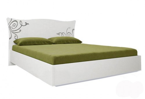 Ліжко 180 М'яка спинка Богема МіроМарк BG-39-WB Глянець білий