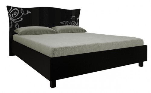 Ліжко 180 Підйомне з каркасом Богема МіроМарк BG-48-BL Глянець Чорний