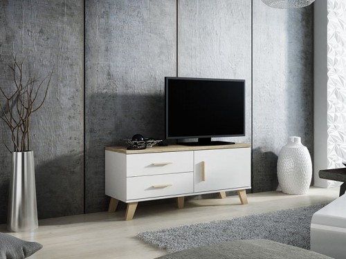 Тумба ТВ LOTTA '120' 1D2S RTV CAMA белый / дуб Сонома