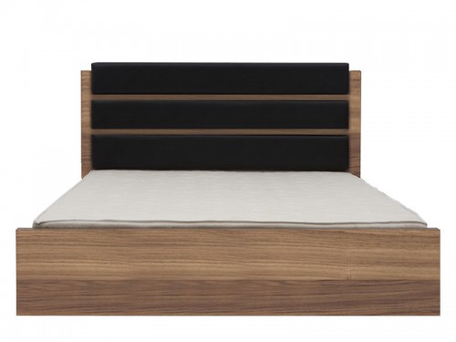 Кровать LOZ/160 Venom BRW орех merano / черный глянец