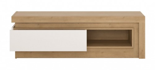 Тумба ТВ LYON LYOF02 WOJCIK дуб рів'єра / білий блиск