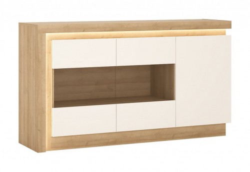 Комод 3D LYON LYOK02 WOJCIK дуб рів'єра / білий блиск