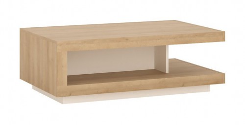 Столик журнальний LYON  LYOT01 WOJCIK дуб рів'єра / білий блиск