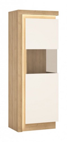 Вітрина 1D правая LYON  LYOV01P WOJCIK дуб рів'єра / білий блиск