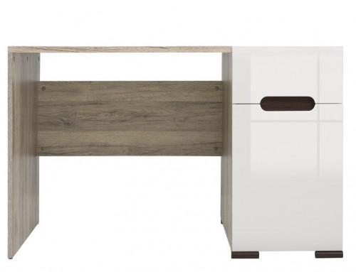 Стіл письмовий BIU1D1S / 8/12 Azteca BRW дуб san remo / білий глянець