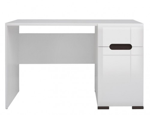 Стіл письмовий BIU1D1S / 8/12 Azteca BRW білий / білий глянець