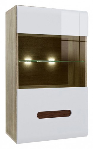 Вітрина навісна SFW1W / 10/6 Azteca BRW дуб san remo / білий глянець