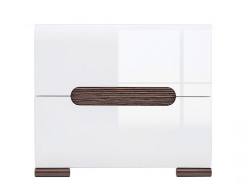 Тумба приліжкова KOM2S / 4/5 Azteca BRW  білий / білий глянець