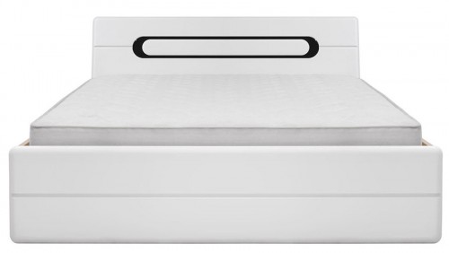 Ліжко LOZ/160 ​Byron BRW дуб сан remo світлий / глянець білий