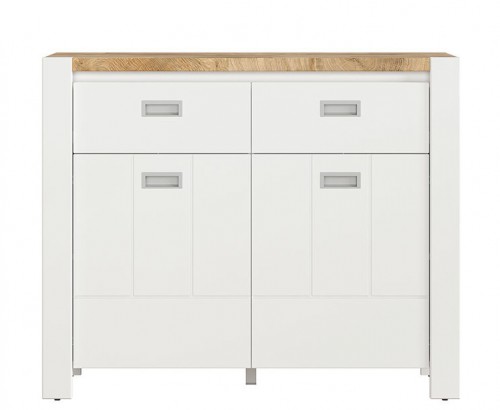 Тумба KOM2D2S DREVISO BRW белый / дуб Вестминстер