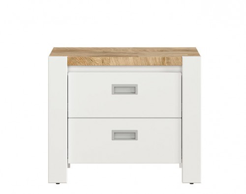 Тумба приліжкова KOM2S DREVISO BRW  білий / дуб Вестмінстер