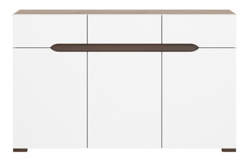Комод KOM3D3S Elpasso БРВ дуб san remo світлий / білий