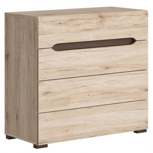 Комод KOM4S/90 Elpasso БРВ дуб san remo світлий / білий