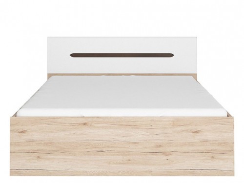 Ліжко LOZ/160 Elpasso БРВ дуб san remo світлий / білий