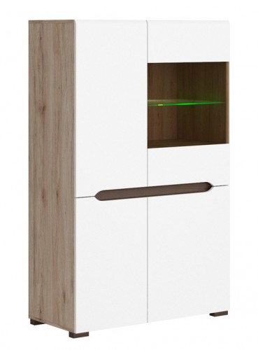 Вітрина REG1W3D/14/9 Elpasso БРВ дуб san remo світлий / білий