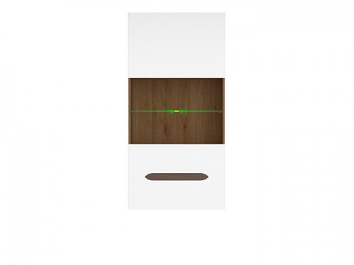 Вітрина навісна SFW1W  Elpasso БРВ дуб san remo світлий / білий